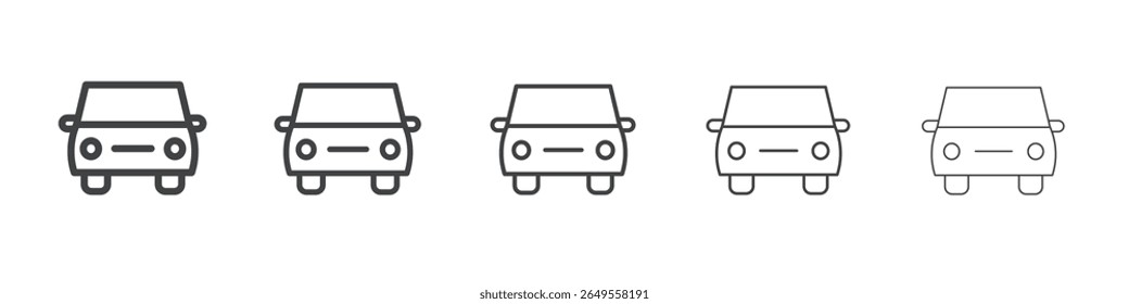 Ícone de carro plano simples esboço logotipo