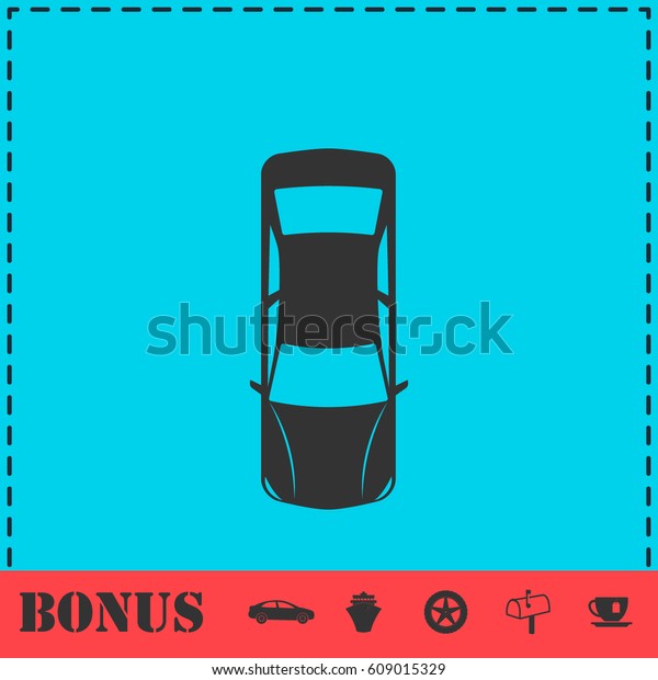 Car icon\
flat. Simple vector symbol and bonus\
icon