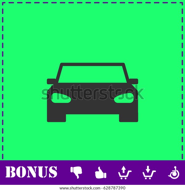 Car icon
flat. Simple vector symbol and bonus
icon