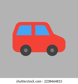 Icono de coche en estilo plano sobre viajes, uso para presentación de aplicaciones móviles del sitio web