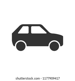 Car icon in flat style. Automobile car vector illustration on white isolated background. Auto business concept.