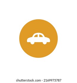 car icon flat style in circle