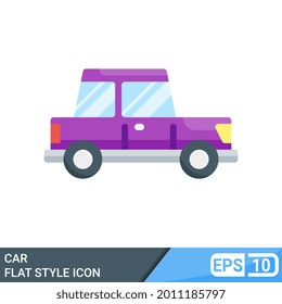 Autosymbol, flache Illustration einzeln auf weißem Hintergrund. EPS10