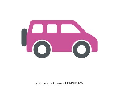 Car icon, Flat style. isolated on white background