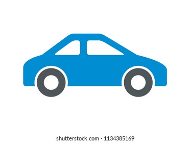 Car icon, Flat style. isolated on white background