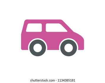 Car icon, Flat style. isolated on white background