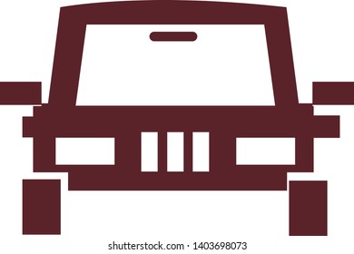 Car icon flat style isolated on white background