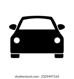 Icono de coche en estilo plano Icono de tráfico simple
