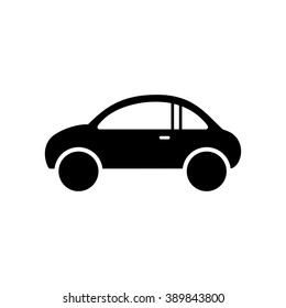 Car icon in flat style. Vector symbol. 