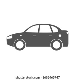 Icono de Camión en estilo plano. Ilustración vectorial de símbolo de transporte aislada en blanco. Silhouette de automóviles en color gris