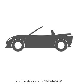 Car icon in flat trendy style. Transport symbol vector illustration isolated on white. Automobile silhouette in grey color design
