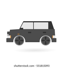 Car icon. Flat. Vector illustration.