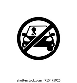 car icon, forbidden
