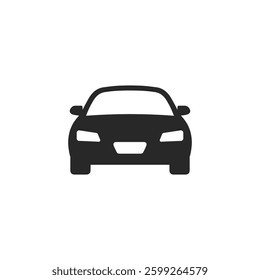 Car icon. Car front view. Car sign symbol.