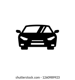 Car icon front view vector illustration.