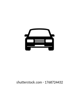 Car icon front view vector