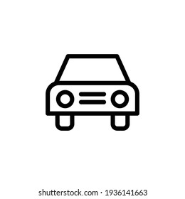 Car Icon front view. vector illustration