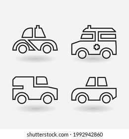 car icon. Great vector for taxis, car sales, social media etc