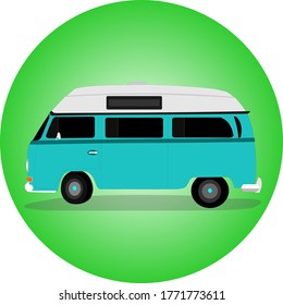 icono de coche con fondo verde
