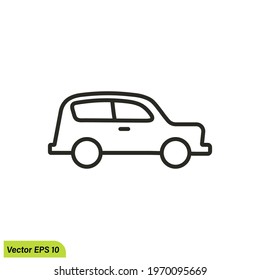car icon hearse symbol vector illustration 