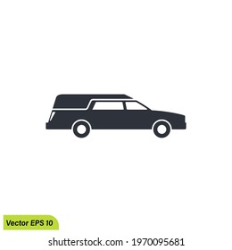 Car Icon Hearse Symbol Vector Illustration 