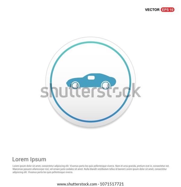 Car icon Hexa\
White Background icon\
template