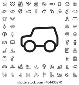 Car icon illustration isolated vector sign symbol