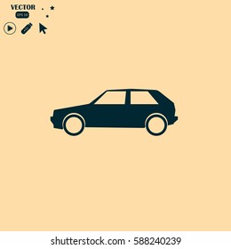 Car icon illustration isolated vector sign symbol.
