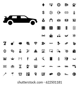 Car icon illustration isolated vector sign symbol. casino icons vector set. on white background