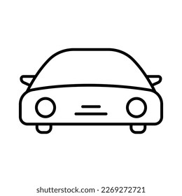 Car icon illustration. icon related to transportation, service, repair. outline icon style. Simple vector design editable