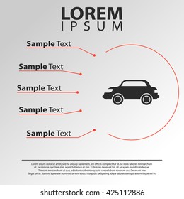 car icon. car infographics template
