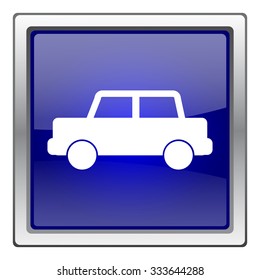 Car icon. Internet button on white background. EPS10 vector.
