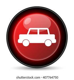 Car icon. Internet button on white background. EPS10 vector