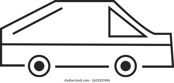 car icon isolate on a white background, vector illustration