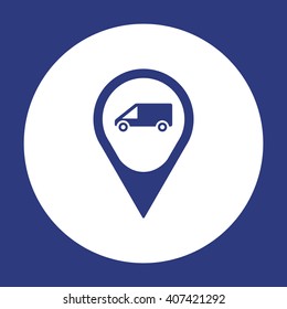 Car  icon,  isolated. Flat  design.