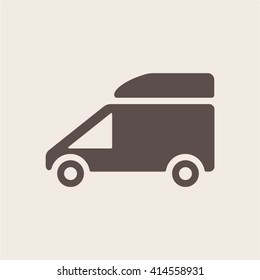car  icon,  isolated. Flat  design.