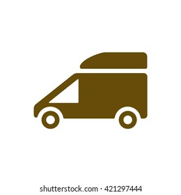 car  icon,  isolated. Flat  design.