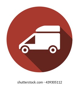 car  icon,  isolated. Flat  design.