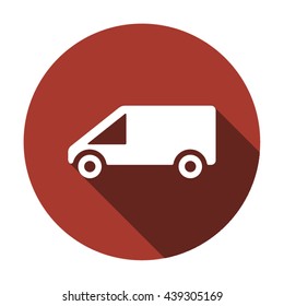 car  icon,  isolated. Flat  design.