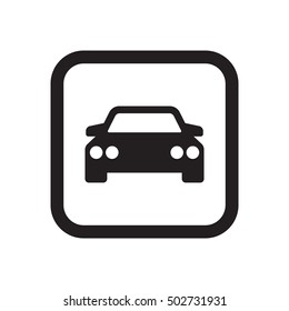 Car    icon,  isolated. Flat  design.