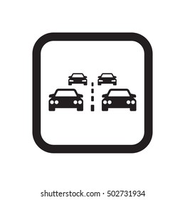 Car    icon,  isolated. Flat  design.