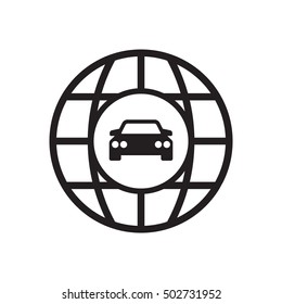 Car   icon,  isolated. Flat  design.