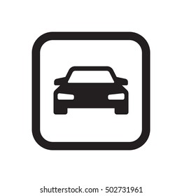 Car   icon,  isolated. Flat  design.