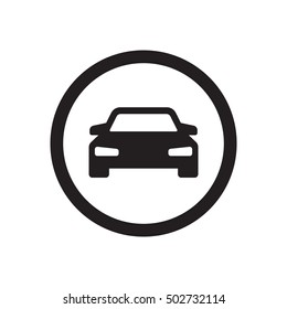 Car    icon,  isolated. Flat  design.