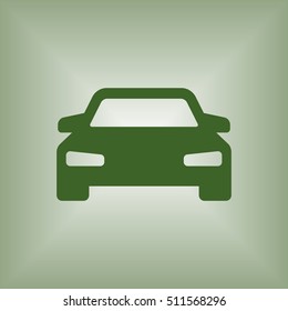 Car   icon,  isolated. Flat  design.