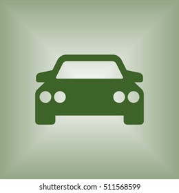 Car  icon,  isolated. Flat  design.