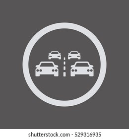 Car  icon,  isolated. Flat  design.