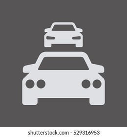 Car  icon,  isolated. Flat  design.