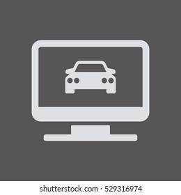 Car  icon,  isolated. Flat  design.