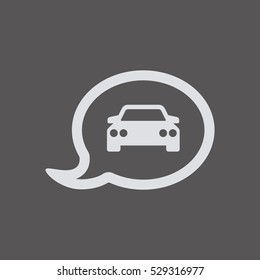 Car  icon,  isolated. Flat  design.